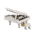 Toy piano made of interlocking bricks on a white background