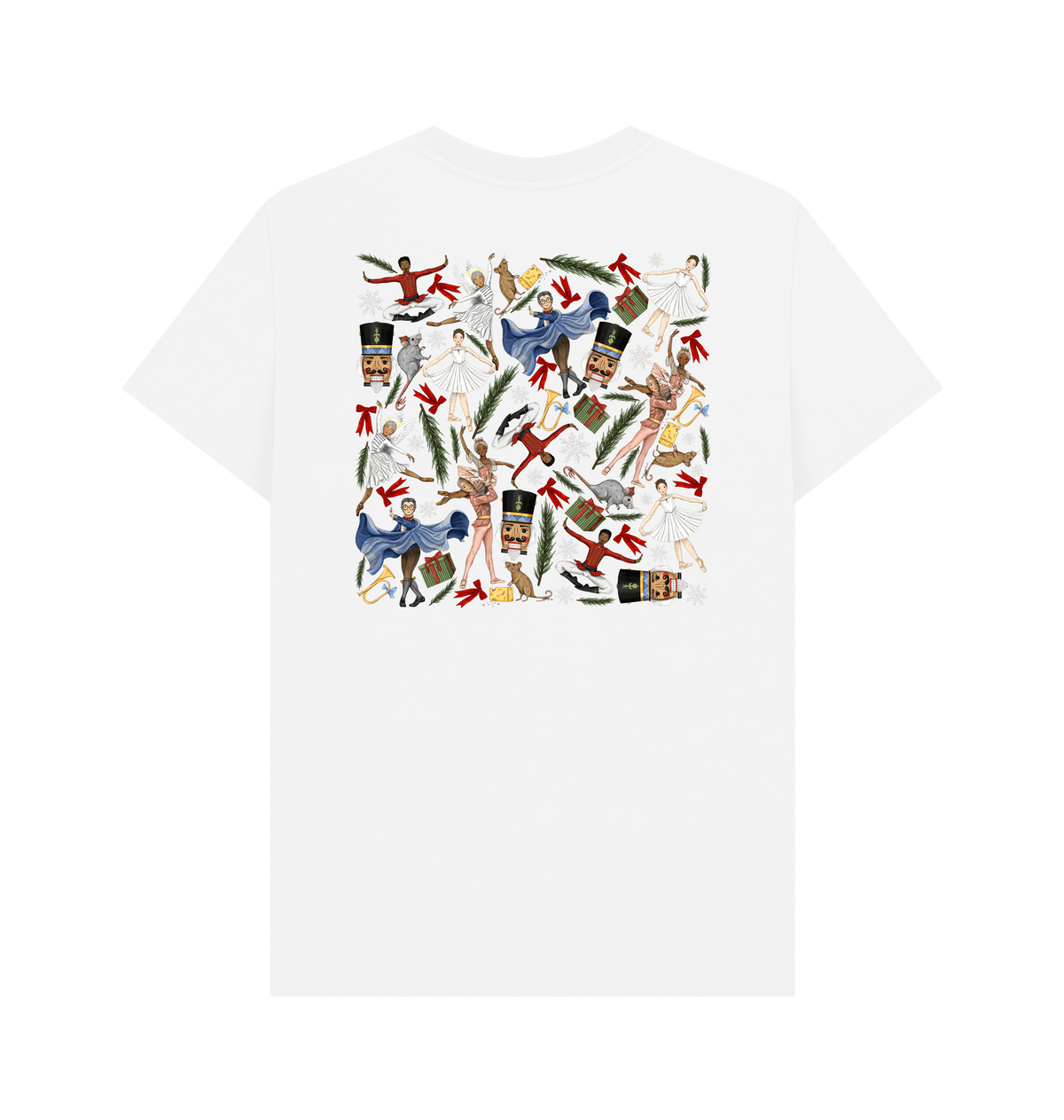 White Printed T-shirt Back