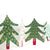 Paper Christmas tree garland on a white background