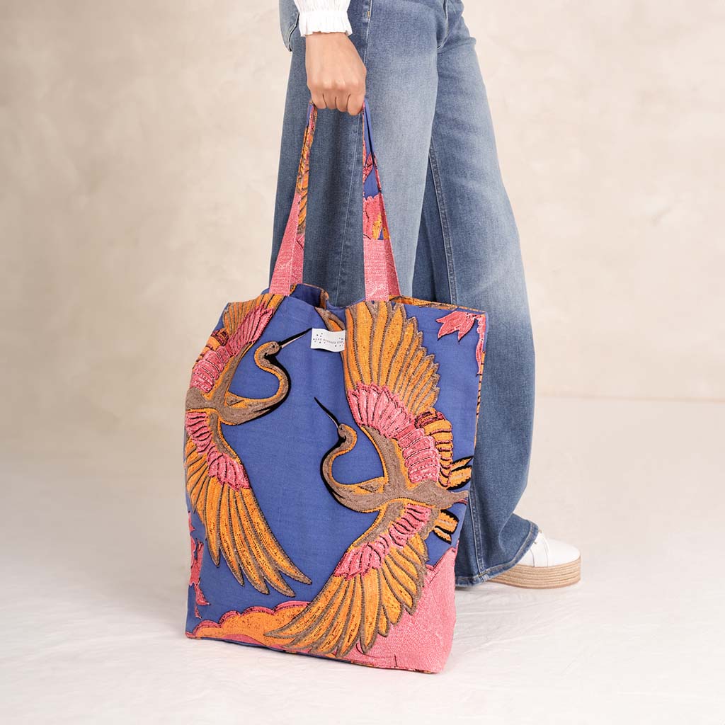 Crane Cobalt Canvas Bag