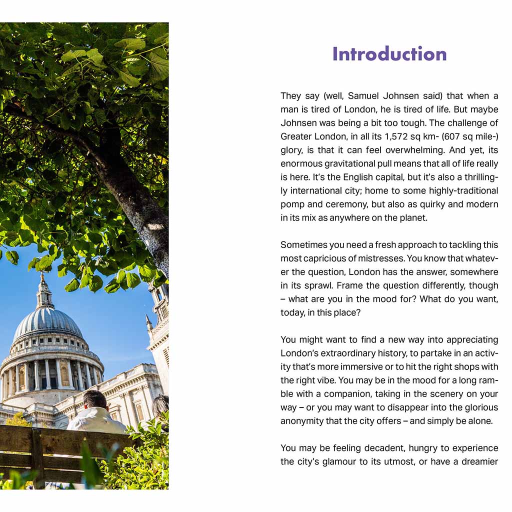 Page from the book with text and an image of St. Paul&#39;s Cathedral.