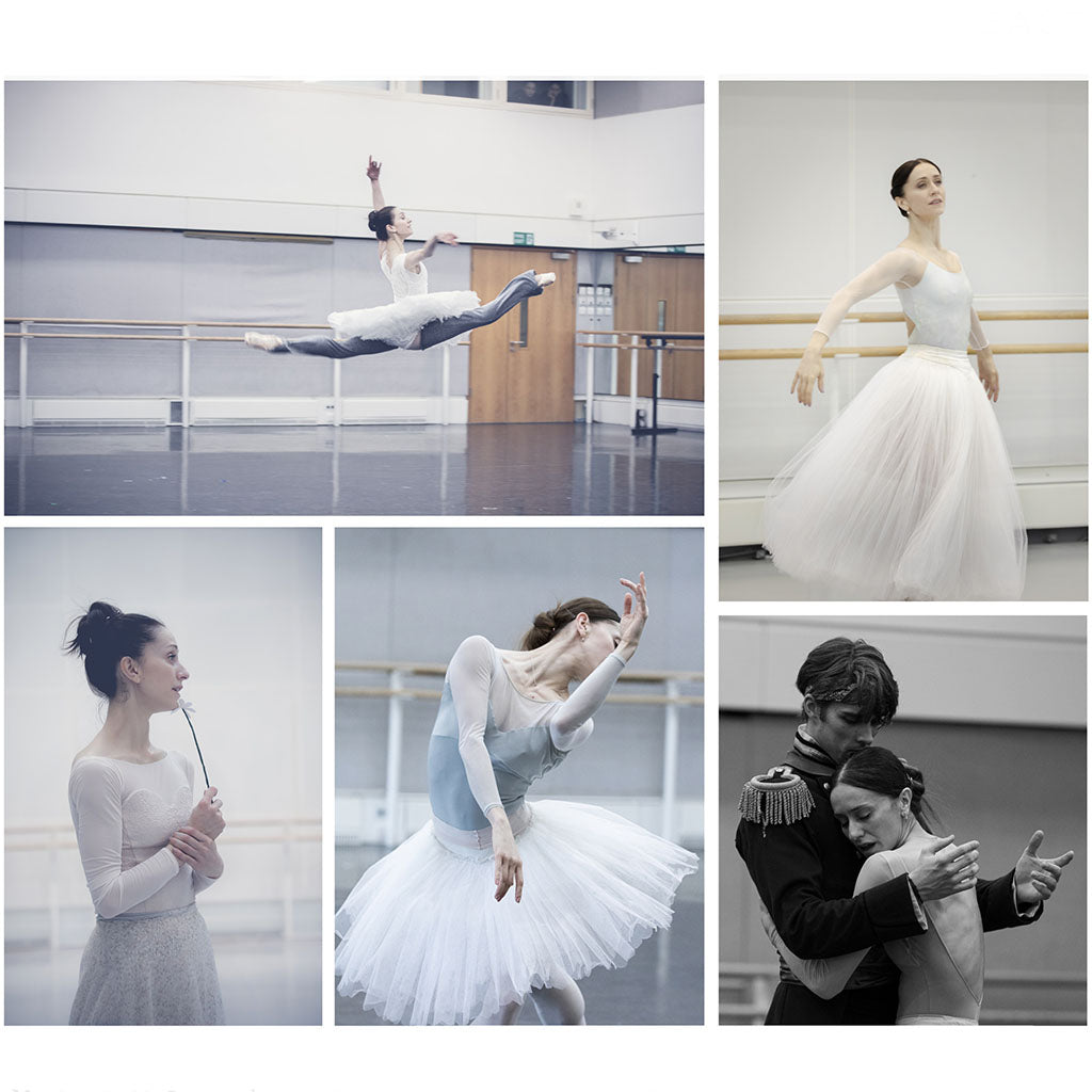 Collage of ballet dancer Marianela Nunez in a studio setting
