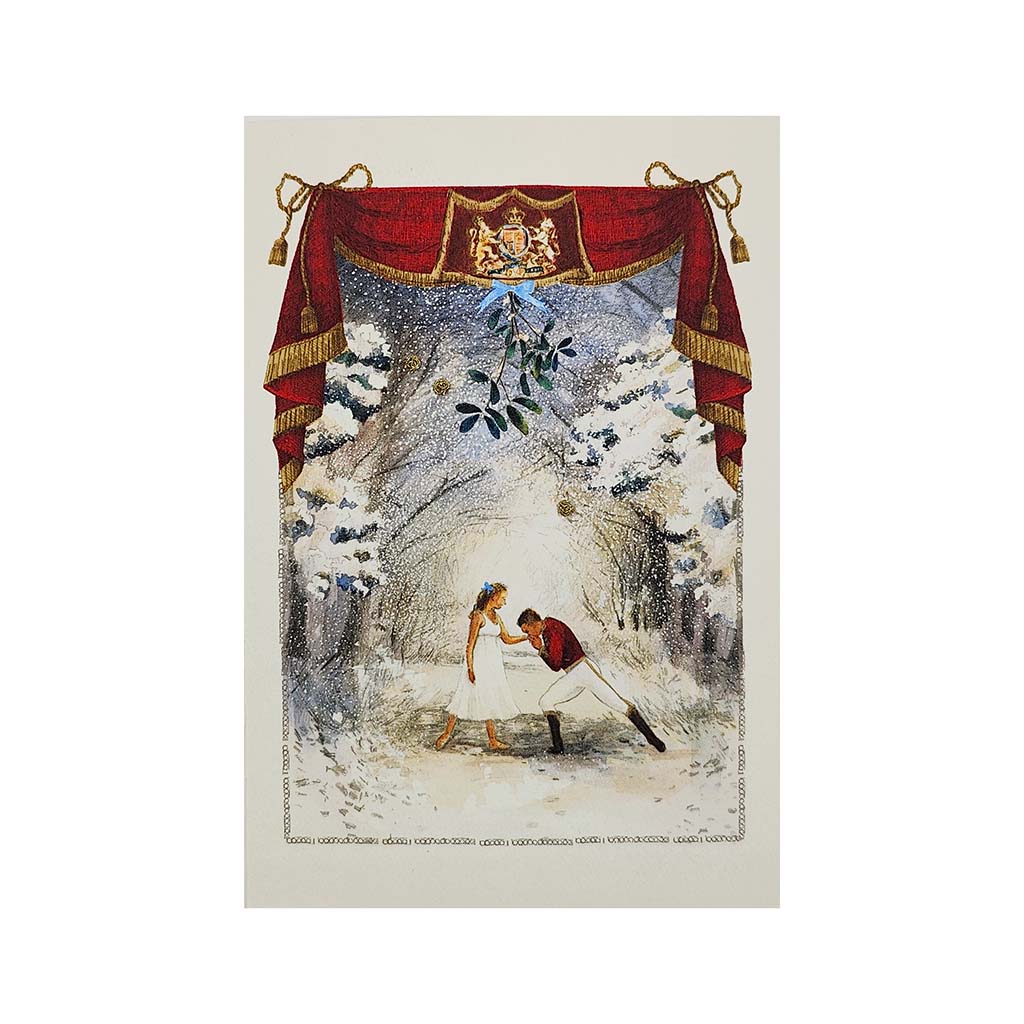 Nutcracker Mistletoe Kiss Greeting Card