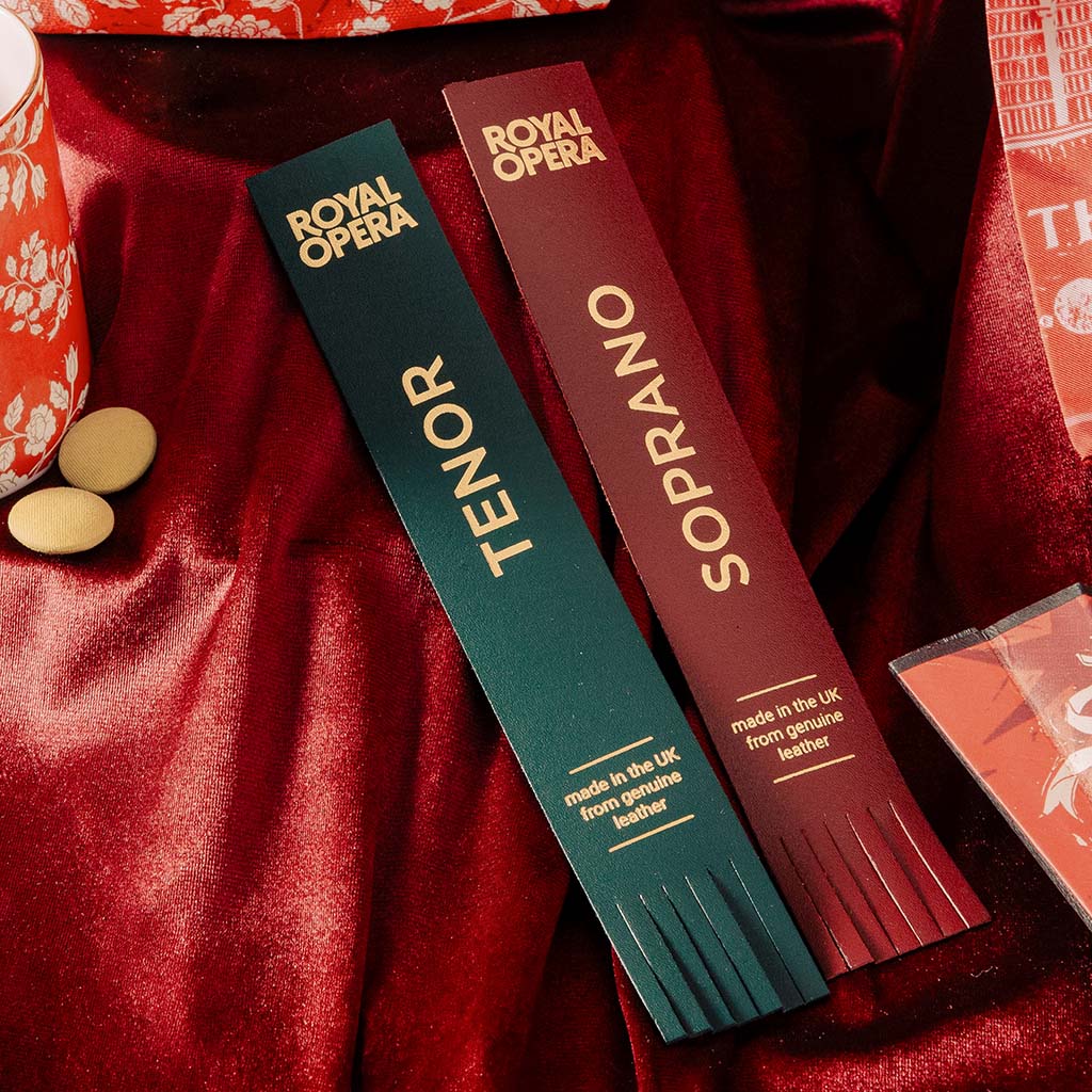 Royal Opera tenor and Soprano Leather Bookmark