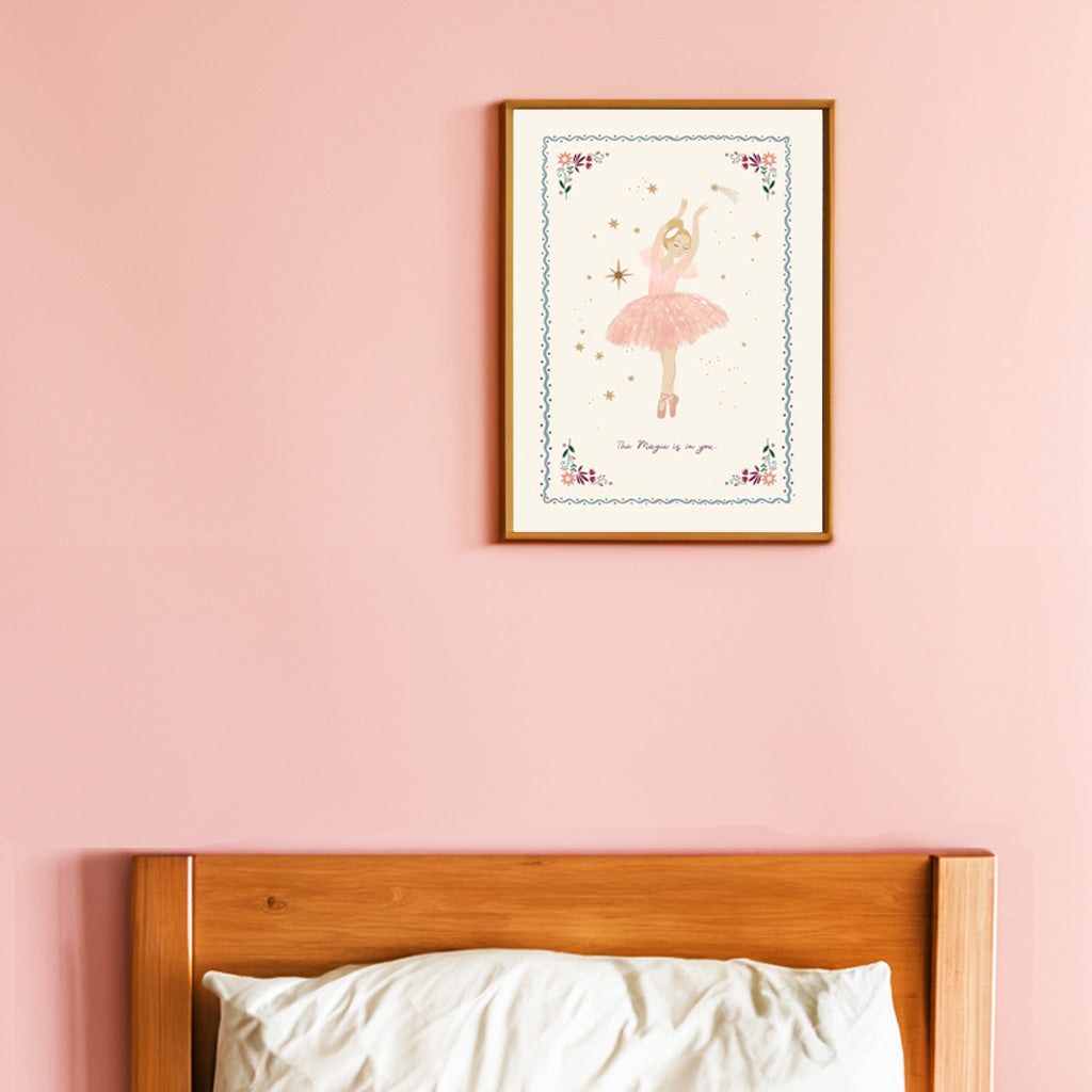 Margot Ballerina Print on child bedroom wall