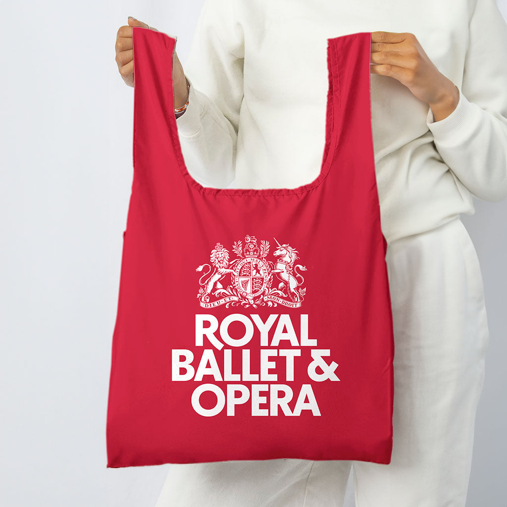 Red Foldable Bag held by model