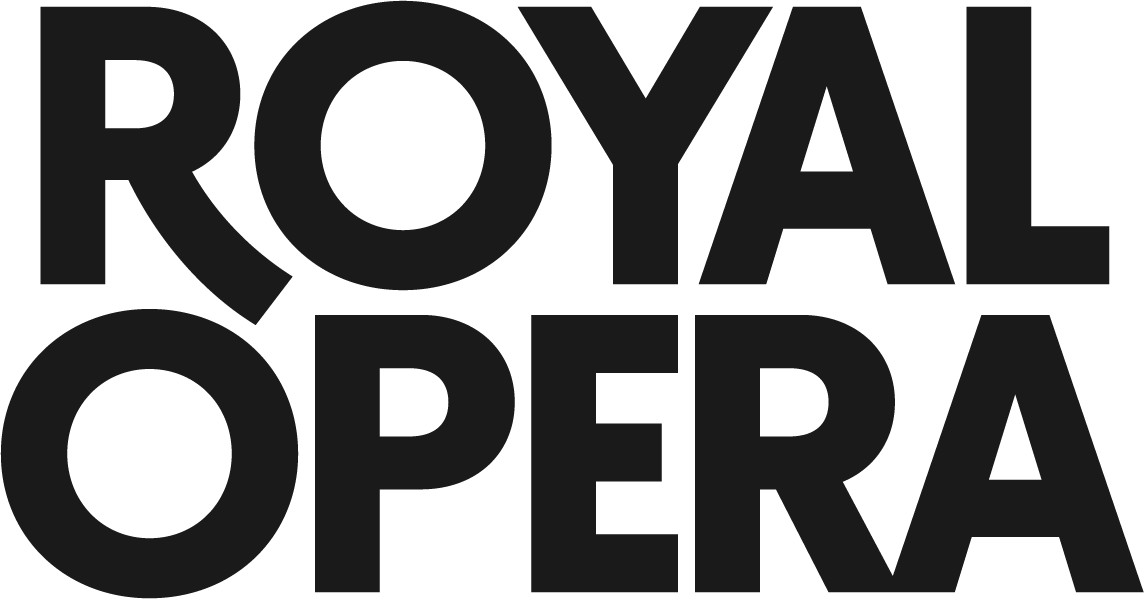 Black 'Royal Opera' logo on a white background