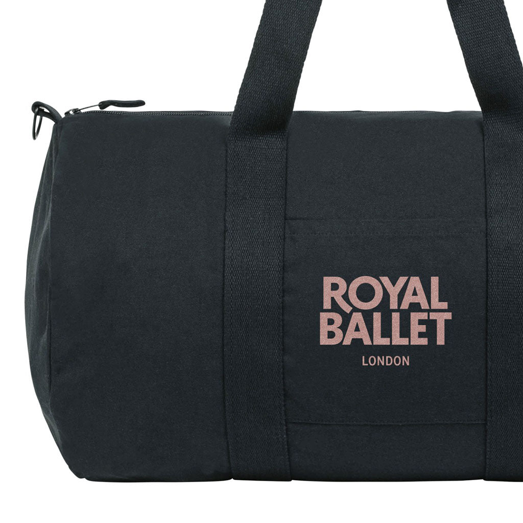 close up of the Royal Ballet London black training bag