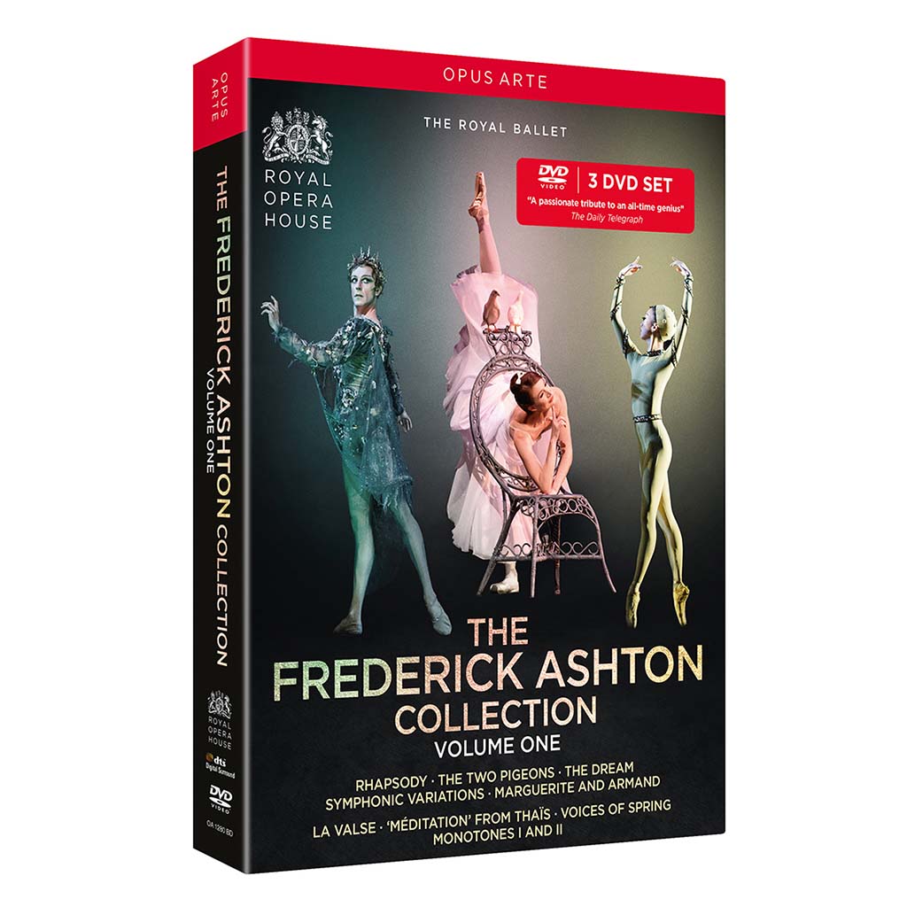 DVD set packaging for 'The Frederick Ashton Collection Volume One' featuring dancers in elegant costumes.