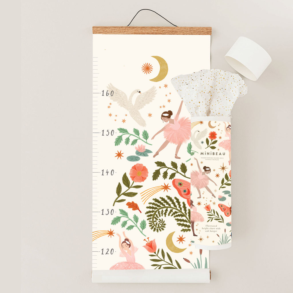 Celestial Ballerina Height Chart with packaging