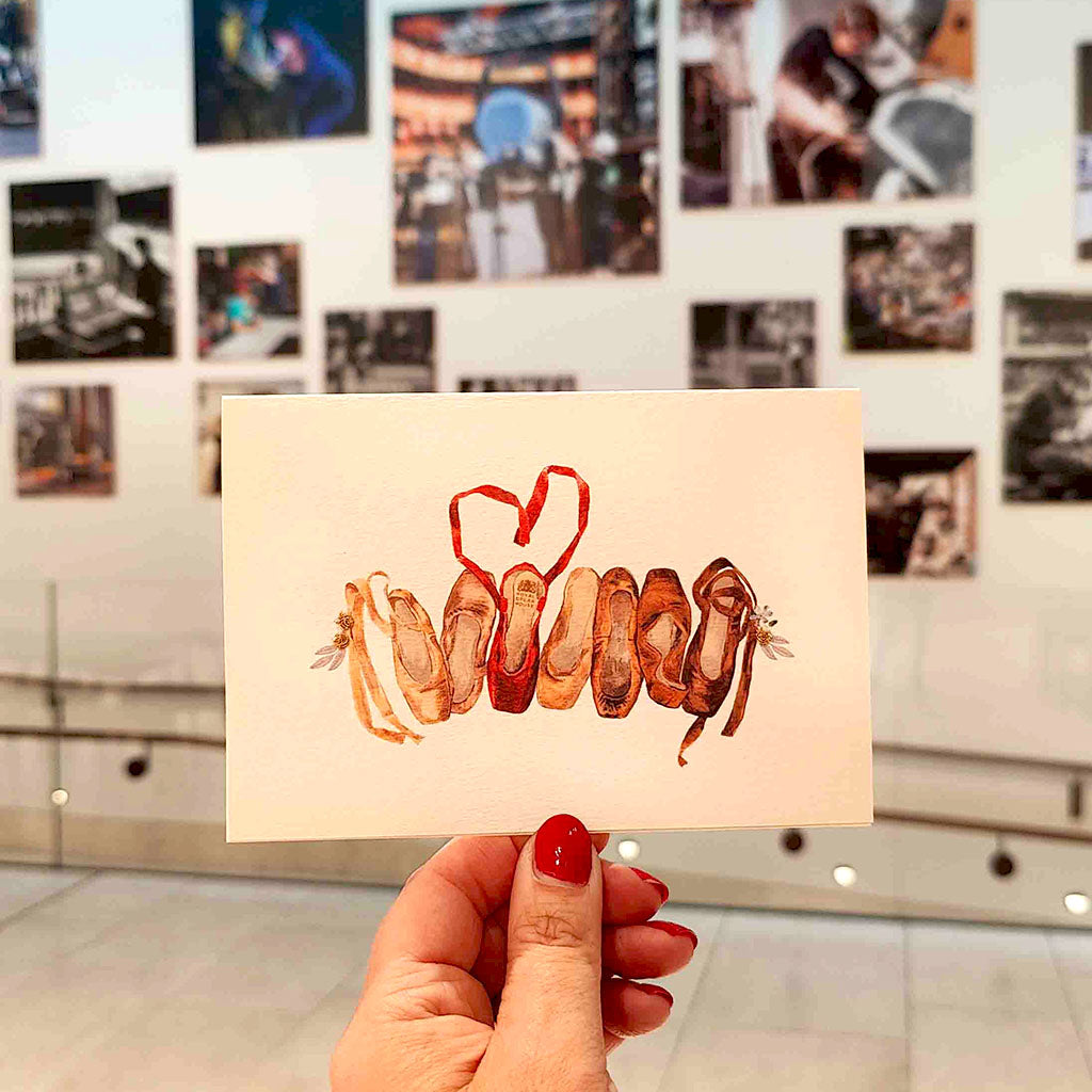 ballet love card in the foyer at the Royal Ballet and Opera