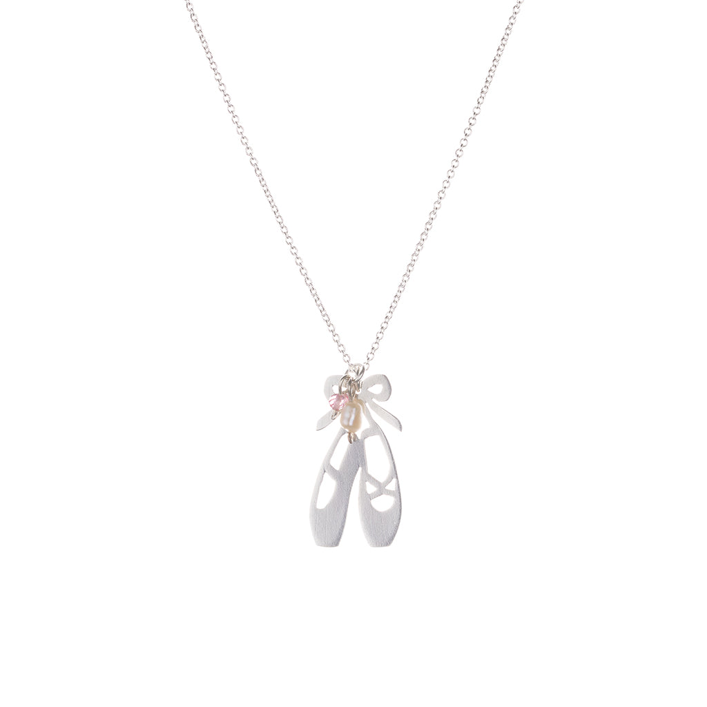 Ballet Shoe Pearl Pendant