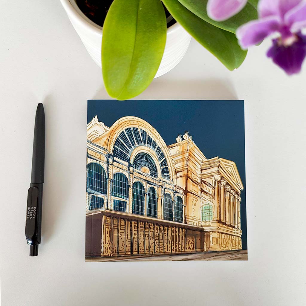 Bow Street Square Notebook with ROH pen and plant