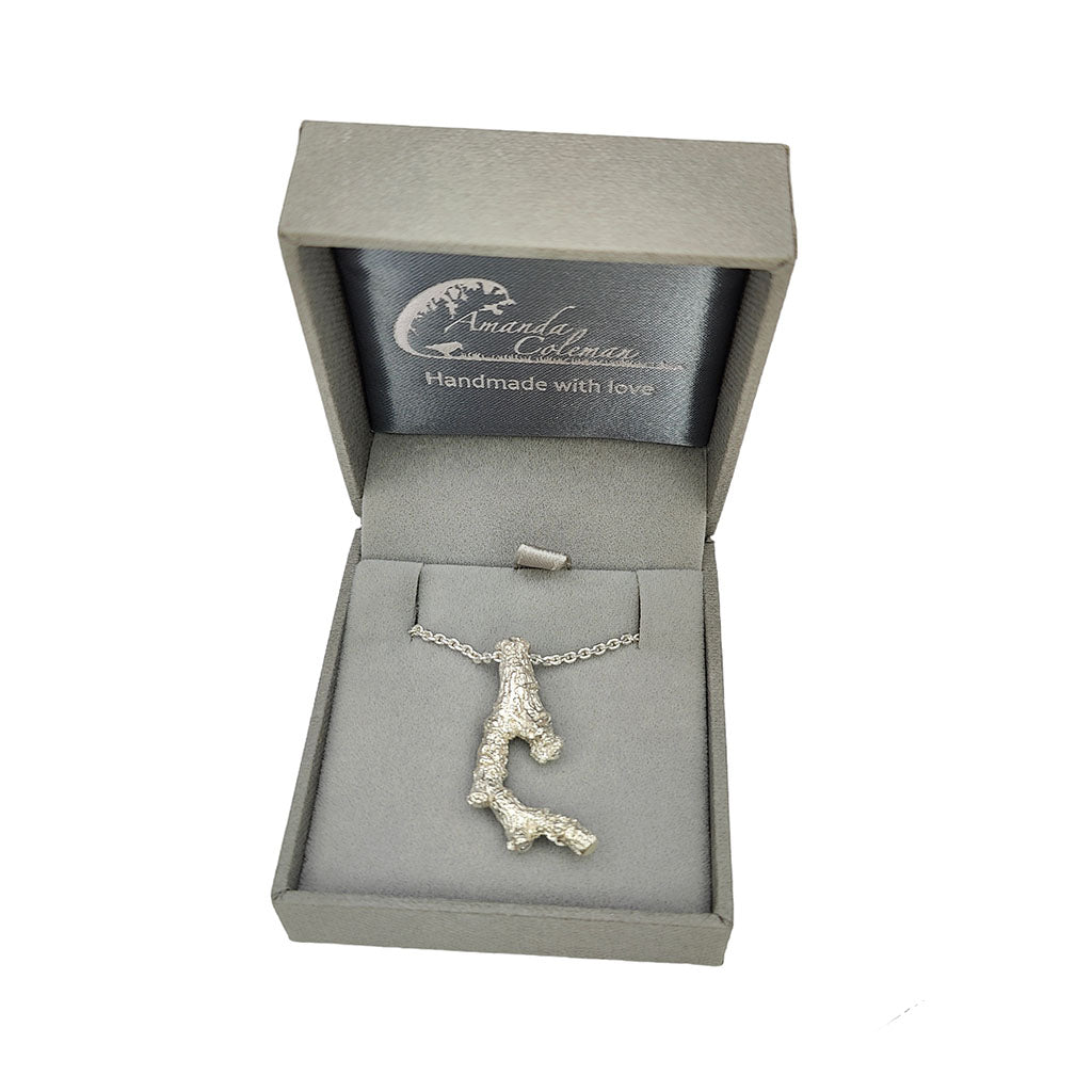 Silver Branch Necklace Amanda Coleman in jewellery box