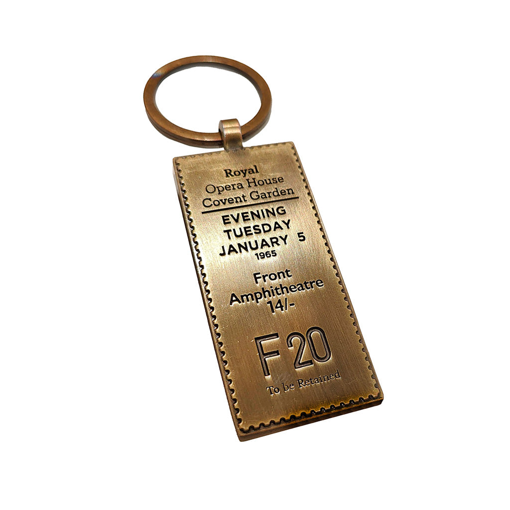 Brass Ticket Keyring