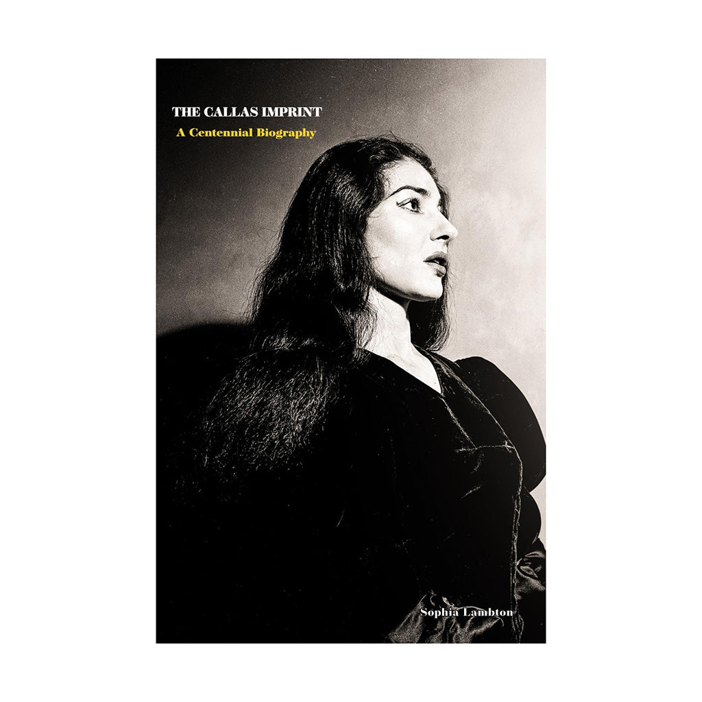 Front cover with a side profile portrait of Maria Callas