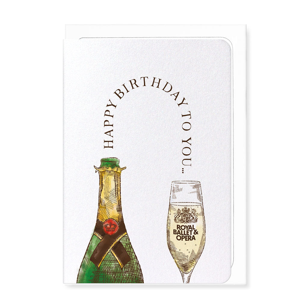 Champagne Birthday Greeting Card