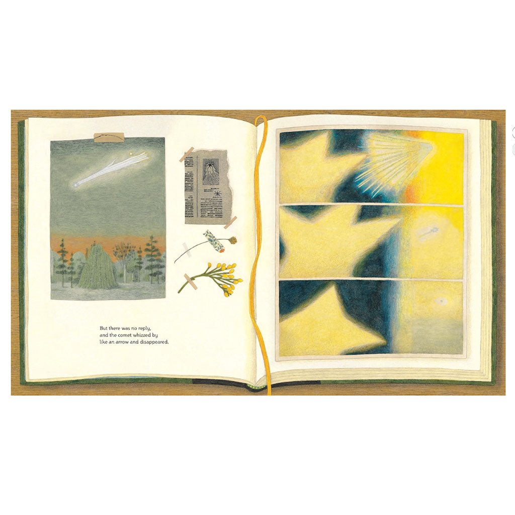page inside the book Comet &amp; Star with illustration of a book with illustration and text