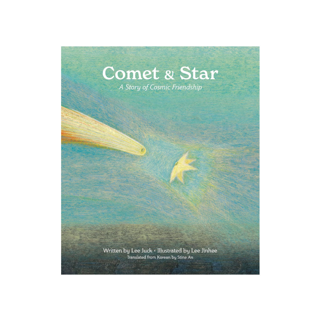 green book cover with illustration of a shooting star, text Comet &amp; Star on white backfround