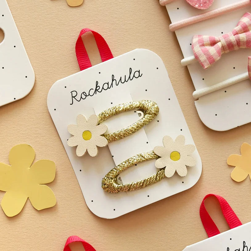 set of two daisy hair clips by Rockahula