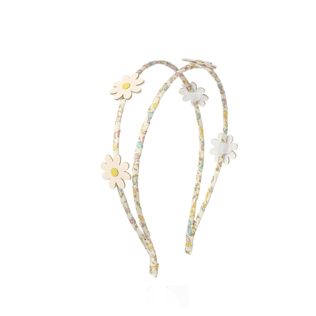 floral cotton headband with daisy detail