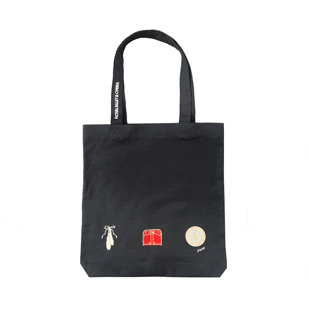 RBO Embroidered Tote gif of front and back view
