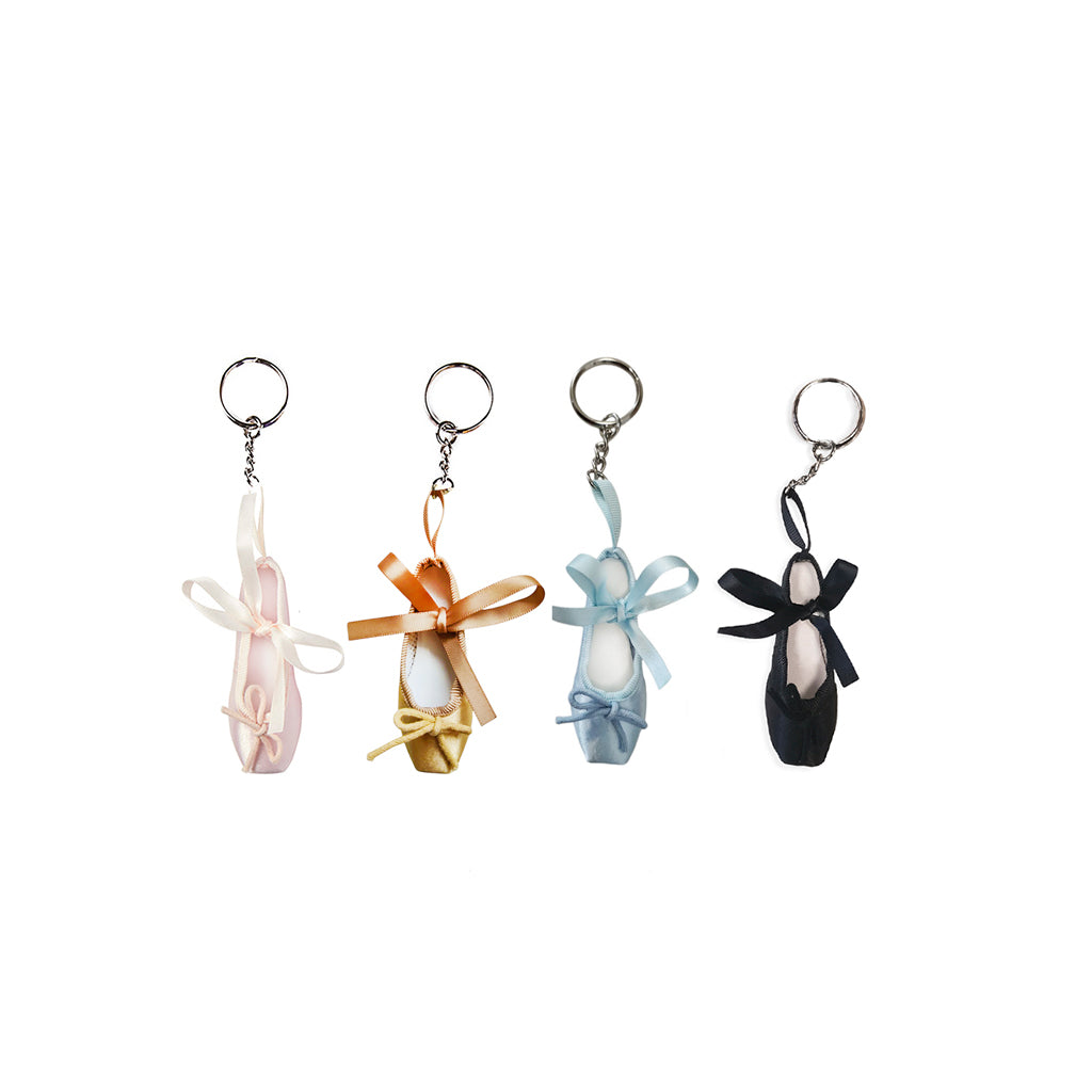 Ballet Key Rings Pale Gold Ballet Shoe Keyring