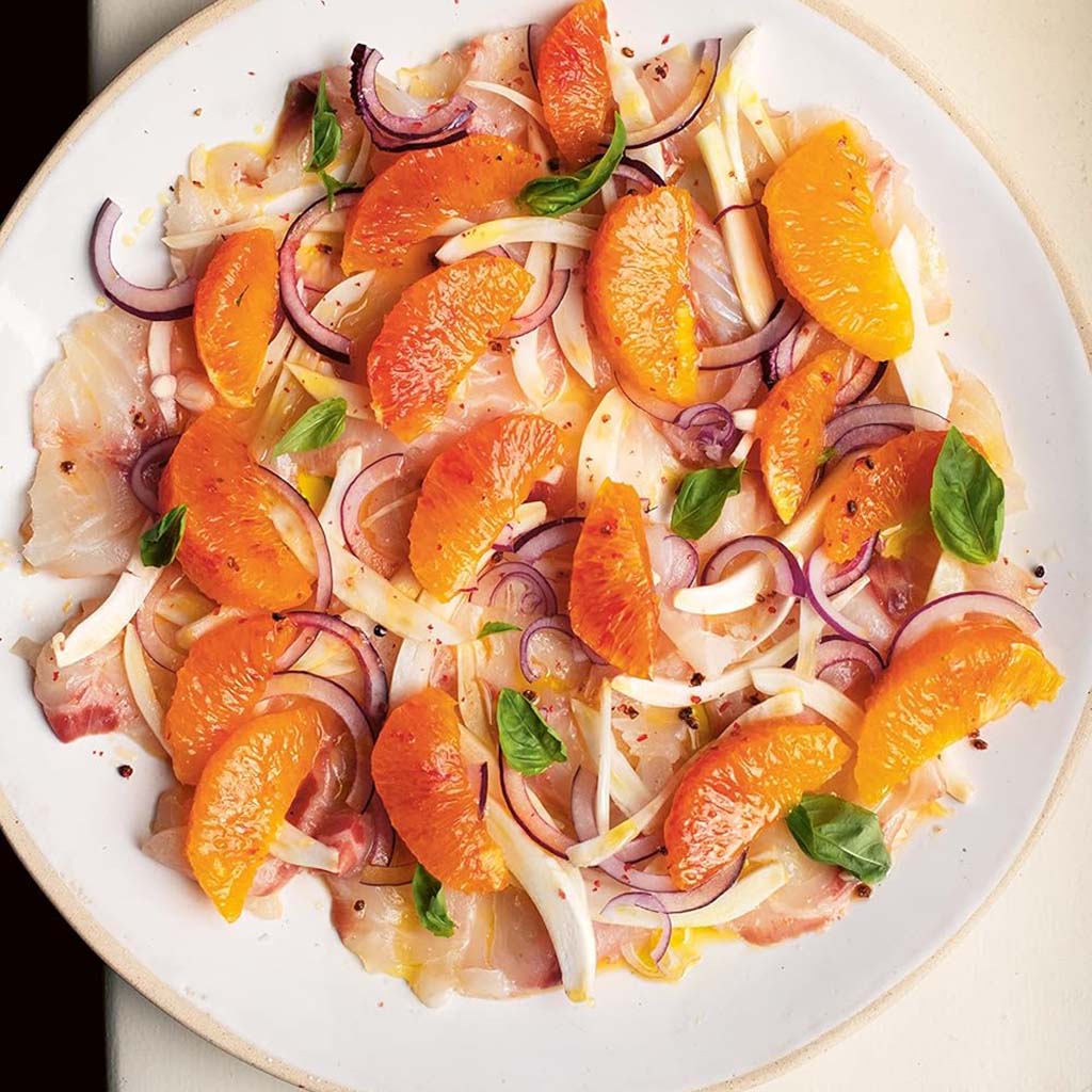 Summer Salad topped with orange