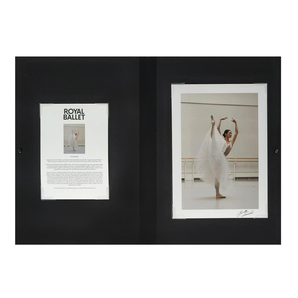 Fumi Kaneko Limited Edition Print, portfolio open with dancer photograph and certificate