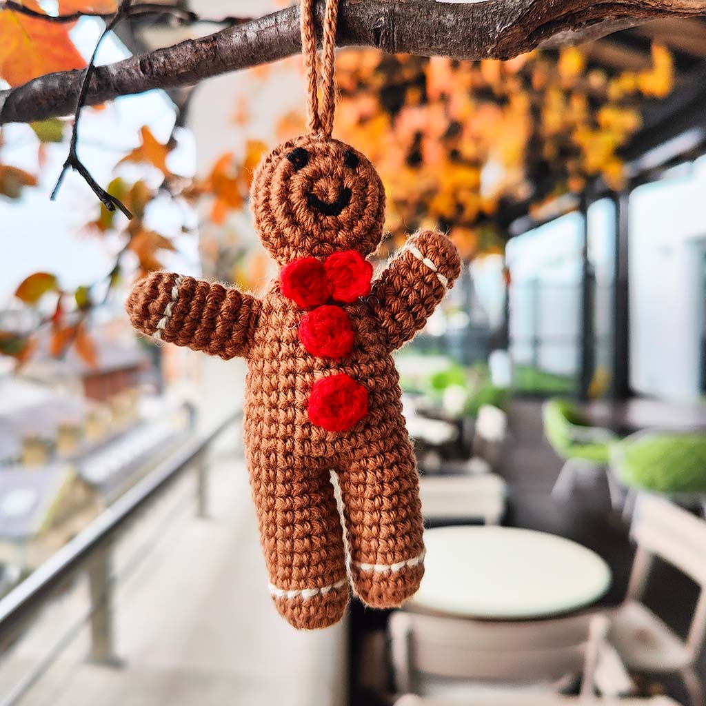 Crochet Gingerbread Man Decoration