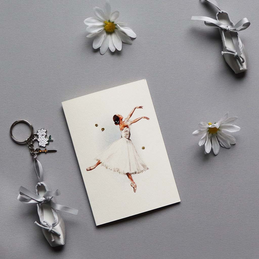 greeting card with an illustration of Giselle