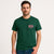 Green t-shirt with 'Royal Ballet London' on pink on the left chest on a white background