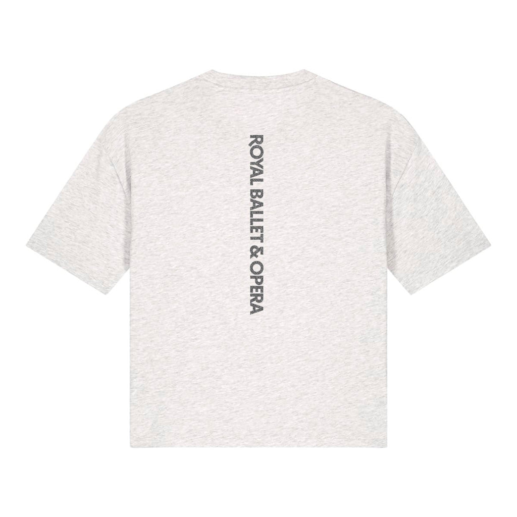 Light Grey t-shirt with 'Royal Ballet &amp; Opera' text on the back against a white background