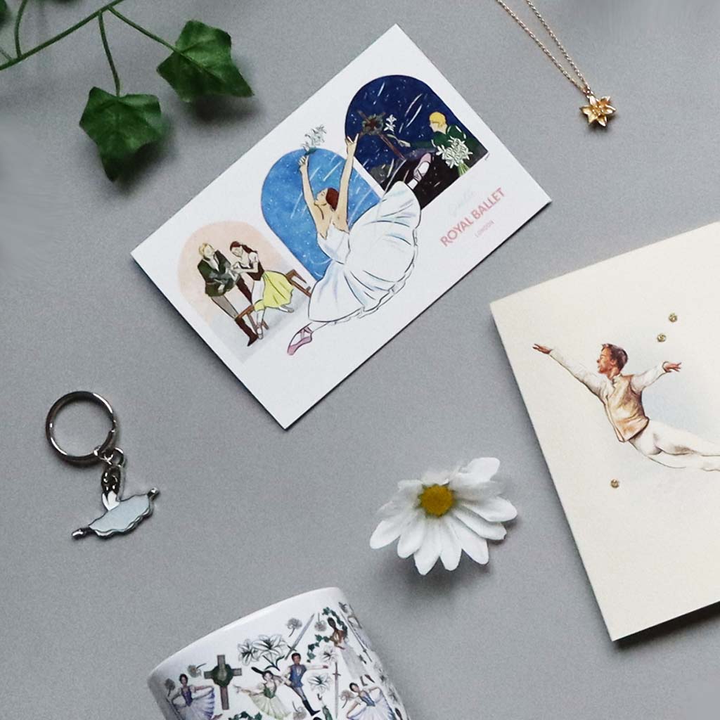 Ballet Dancer Blue Jete Keyring