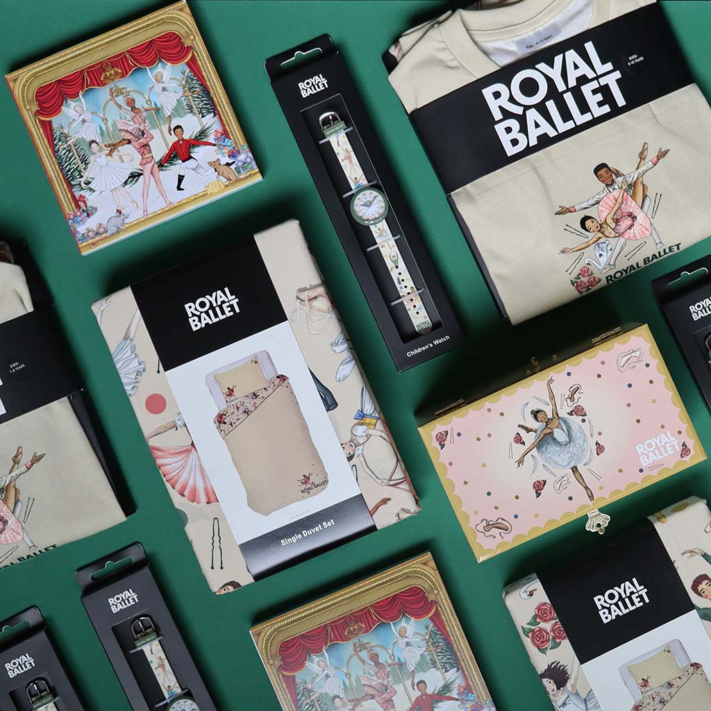 flay-lay of children products including pjs, bedding set, watch and jewellery box