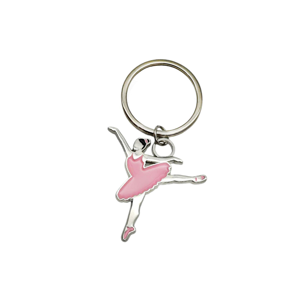 Ballet Dancer Pink Arabesque Keyring
