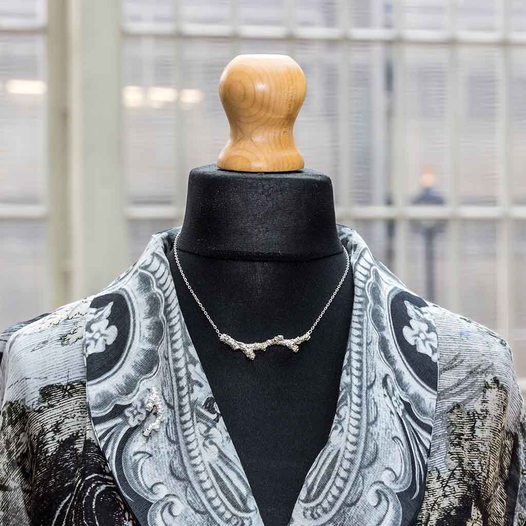 Long Silver Branch Necklace for the opera Das Rheingold