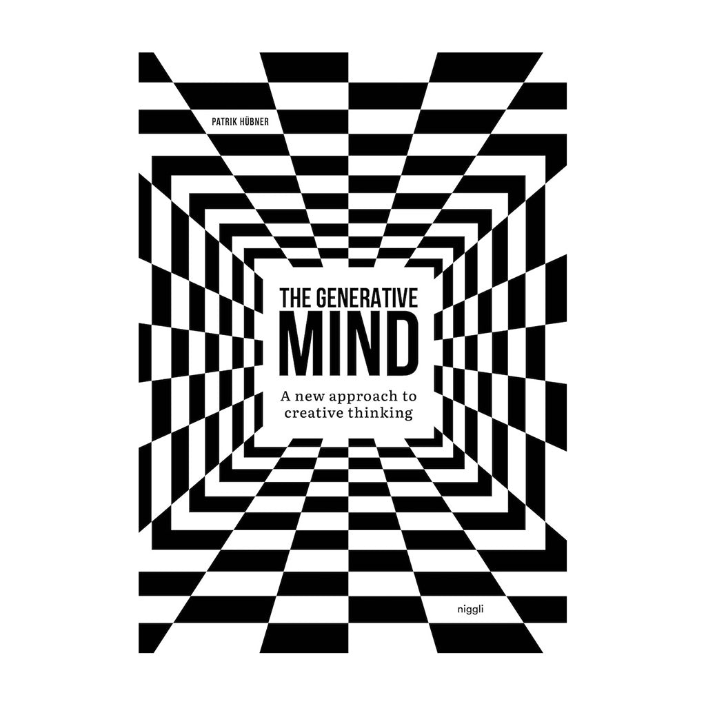 Book cover of 'The Generative Mind' with black and white checkered pattern