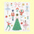 Packaging of Nutcracker Ballet stickers with illustrations of dancers, a tree, and flowers on a white background.