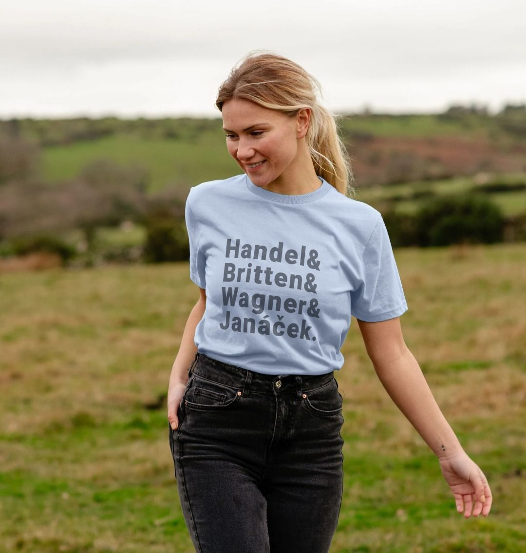 Sky Blue Printed T-shirt