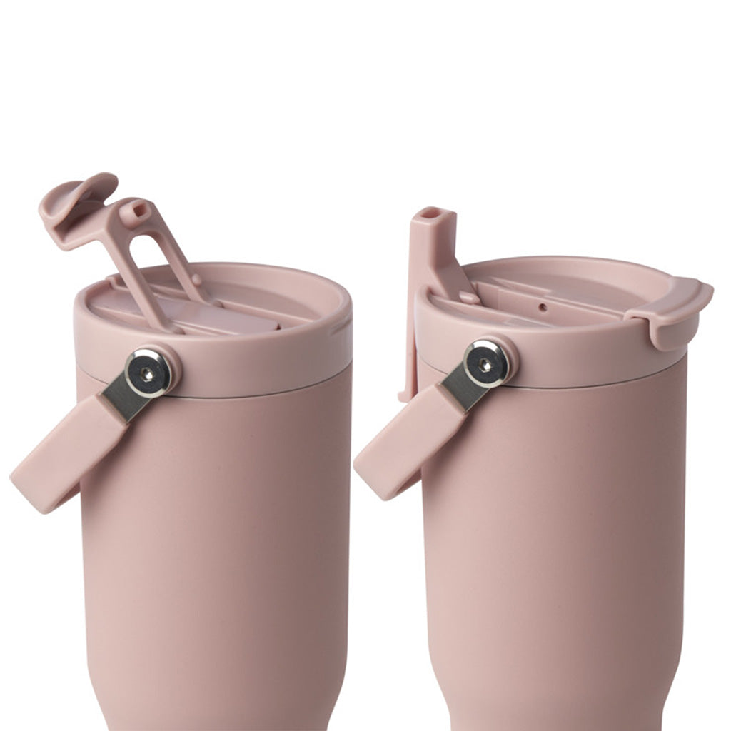 Blush Pink Carry Cup with handle and silver text ROYAL BALLET LONDON on a white background