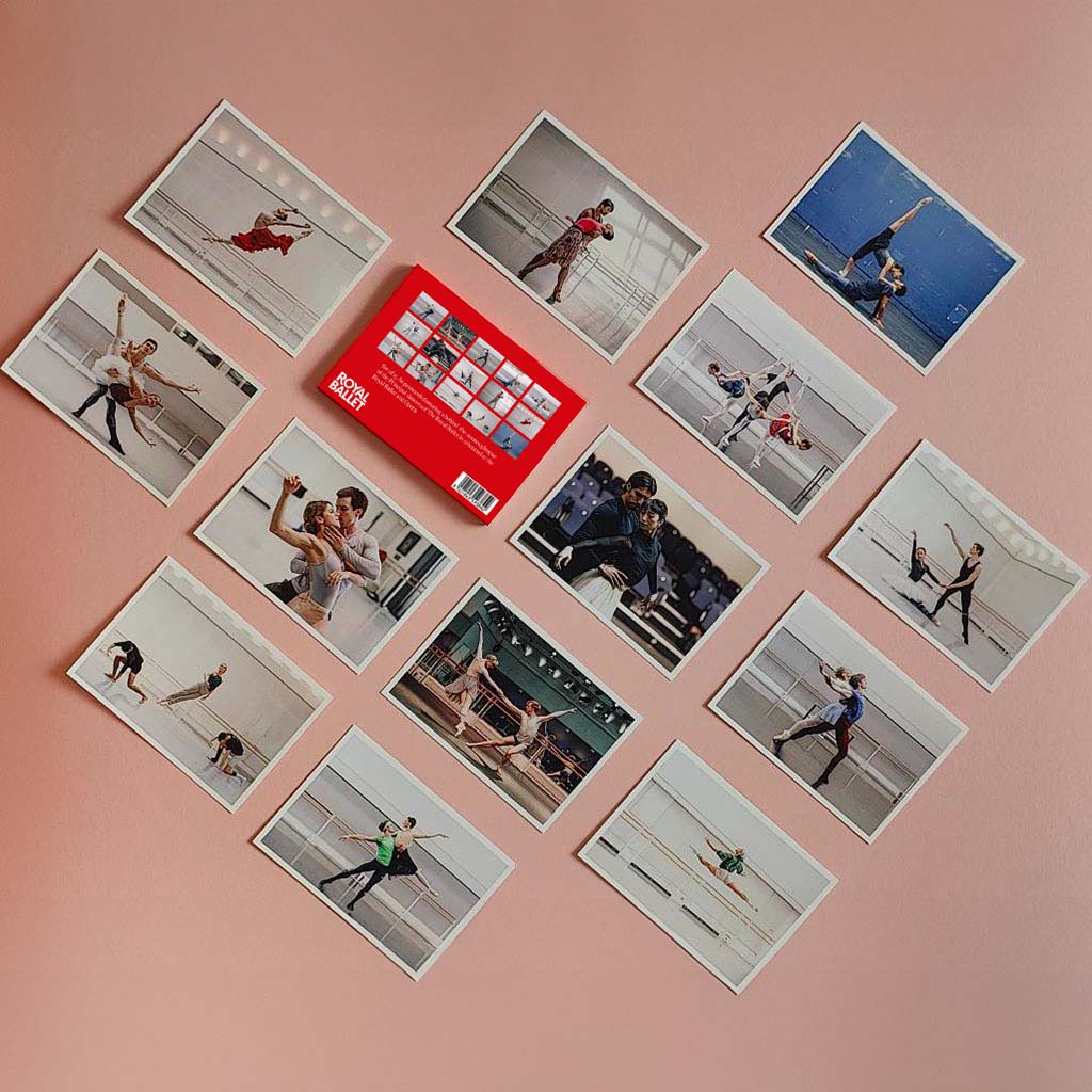 principal postcard pack flatlay with dancer postcards