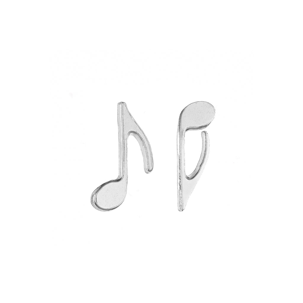 Silver Quaver Stud Earrings