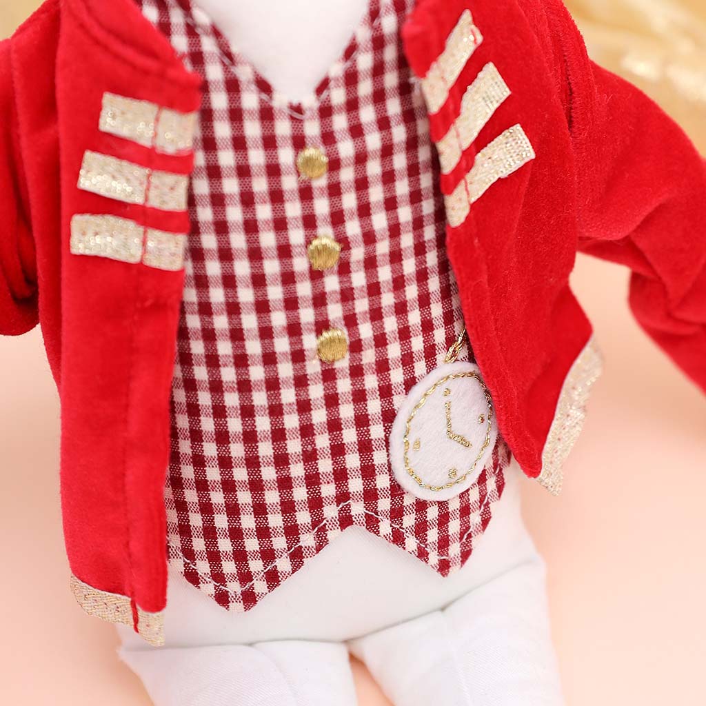 close up of the pocket watch of White Rabbit Doll