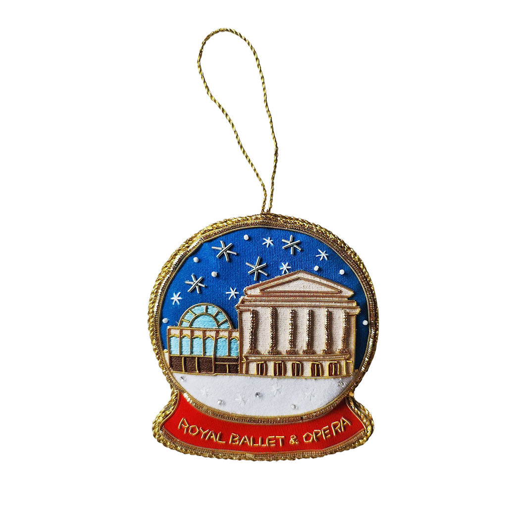 Snowglobe shaped Christmas decoration with the RBO inside