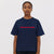 Navy blue t-shirt with red text 'ROYAL BALLET & OPERA'  on front on a white background