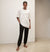 White t-shirt with black text Royal Ballet Reiss on a white background