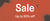 Sale banner with 'Up to 50% off' text on a red background