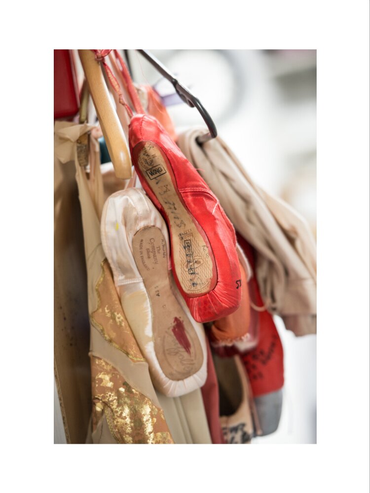 Hanging Pointe Shoes Print