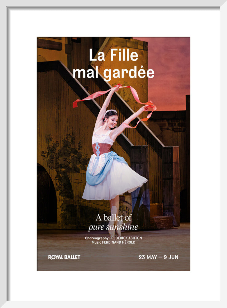 La Fille mal gardee Print (Natalia  Osipova) (art print, small, white)